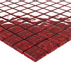 vidaXL Μωσαϊκά Πλακάκια 22 τεμ. Κόκκινα 30 x 30 εκ. Γυάλινα