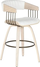 Σκαμπό Home ESPRIT Λευκό Ξύλο 51,5 x 47,5 x 94,5 cm