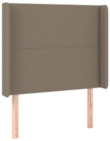 vidaXL Κρεβάτι Boxspring με Στρώμα &amp; LED Taupe 90x200 εκ. Υφασμάτινο