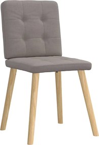 vidaXL Πολυθρόνες Τραπεζαρίας 2 τεμ. Taupe Υφασμάτινες