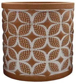 Κασπώ (Φ15x14.5) Marhome Κεραμιδί/Λευκό 06-20077