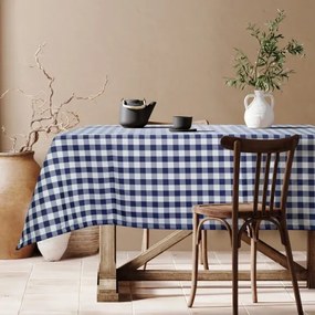 Beauty Home Επαγγελματικό τραπεζομάντηλο Checks Art Ε8031 100x100 Μπλε σκούρο