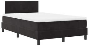 vidaXL Κρεβάτι Box Spring  με Στρώμα Μαύρο 120x200 εκ Βελούδο