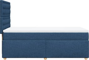 vidaXL Κρεβάτι Boxspring με Στρώμα Μπλε 80x200 εκ. Υφασμάτινο