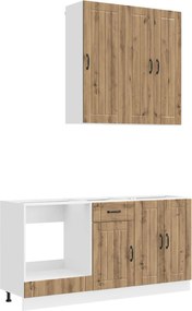 vidaXL Μονάδα κουζίνας LUCCA 5 pcs Artisan Δρυς Επεξεργασμένο Ξύλο