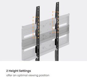 POWERTECH επιτοίχια βάση τηλεόρασης PT-1389, 37-80", έως 40kg, full motion