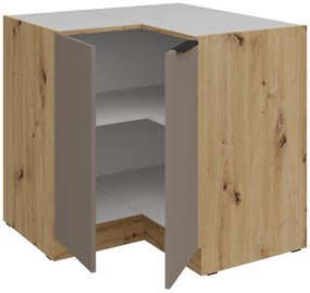 Επιδαπέδιο ντουλάπι γωνιακό Arianna 90x90 DN 2F BB-Γκρέζ