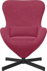 vidaXL Κάθισμα-αυγό Κόκκινο 63 x 73 x 90 εκ Βελούδο