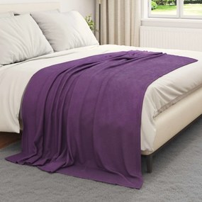 vidaXL Κουβέρτα Μοβ 200 x 150 cm Μαλλί