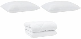 vidaXL Πάπλωμα Άλλο με μαξιλάρι 3 pcs Λευκό 260 x 220 εκ. Μικροΐνες
