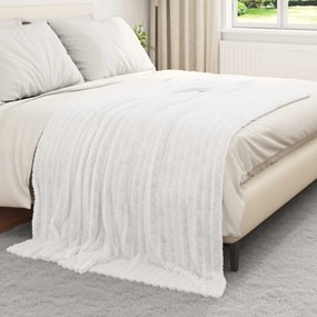 vidaXL Ριχτάρια 6 pcs Λευκό 200 x 150 cm Μαλλί