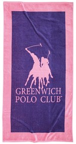 Πετσέτα Θαλάσσης 4001 Purple-Pink Greenwich Polo Club Θαλάσσης 90x180cm 100% Βαμβάκι