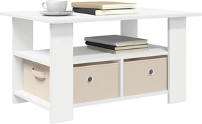 vidaXL Τραπεζάκι σαλονιού Λευκό 77 x 55 x 42 εκ. Επεξεργασμένο Ξύλο