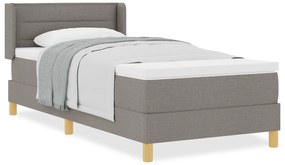 vidaXL Κρεβάτι με Στρώμα Ταπέ 90x200 εκ Ύφασμα