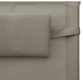 vidaXL Ξαπλώστρα Taupe / Γκρι από Textilene