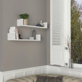 Ράφι Τοίχου Λευκό ETRERA 63x14.5x14.5