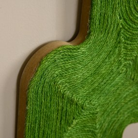 PawHut Σετ 2 Τροχιστές Κορμούς για Γάτες, Σχέδιο Κάκτου για Επιτοίχια Τοποθέτηση, 30 cm x 60 cm, Δρυς+Λευκό+Πράσινο