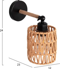 ΑΠΛΙΚΑ ΤΟΙΧΟΥ STOLT2 HM4484 ΜΕΤΑΛΛΙΚΗ ΒΑΣΗ-ΣΧΟΙΝΙ- [Ε27] 12x23x24Υεκ.