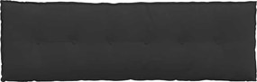 vidaXL Μαξιλάρι Πλάτης Μαύρο 160 x 50 cm Ύφασμα Μικροΐνας