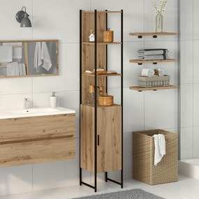 vidaXL Ντουλάπα μπάνιου  Artisan Oak 33x33x185,5 cm Επεξεργασμένο ξύλο