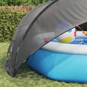 vidaXL Θόλος πισίνας 430 x 430 x 210 εκ. Μαύρο