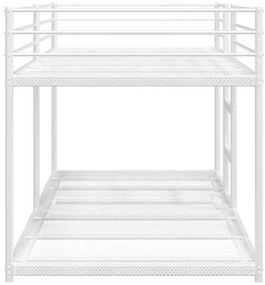 vidaXL Κουκέτα χωρίς στρώμα Λευκό 90x200 cm Ατσάλι