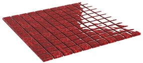 vidaXL Μωσαϊκά Πλακάκια 22 τεμ. Κόκκινα 30 x 30 εκ. Γυάλινα