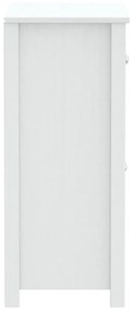 vidaXL Ντουλάπι Μπάνιου BERG Λευκό 69,5x34x80 εκ. Μασίφ Ξύλο Πεύκου