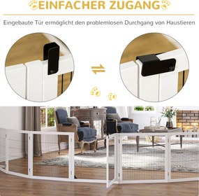 Πτυσσόμενο Barrier Dog 432 x 36 x 70 cm Ξύλο Πεύκου Λευκό