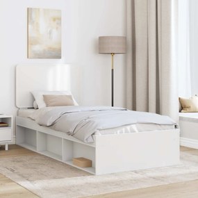 vidaXL Σκελετός Κρεβατιού Λευκό 90 x 200 cm Στερεά ξυλεία πεύκου