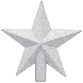 Χριστουγεννιάτικη Κορυφή Δέντρου 22εκ. A-S Glitter Silver 184432