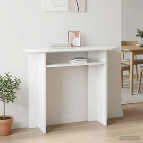 vidaXL Τραπέζι κονσόλας Γυαλιστερό Λευκό 100 x 39,5 x 75 εκ