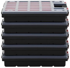 vidaXL Κουτιά Ταξινόμησης 5 τεμ. 40 x 30 x 5 εκ. από Πολυπροπυλένιο