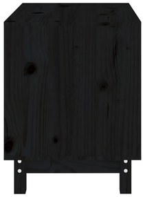 vidaXL Σπιτάκι Σκύλου Μαύρο 60 x 45 x 57 εκ. από Μασίφ Ξύλο Πεύκου