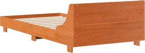 vidaXL Σκελετός Κρεβ. Χωρίς Στρώμα Καφέ Κεριού 75x190 εκ Μασίφ Πεύκο