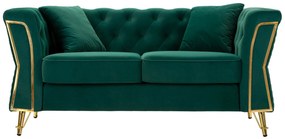 EMY Διθέσιος Καναπές με Μαξιλάρια Πράσινος 162x83