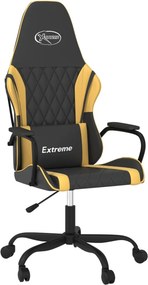 vidaXL Καρέκλα Gaming Μαύρο/Χρυσό από Συνθετικό Δέρμα