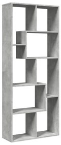 vidaXL Βιβλιοθήκη/Διαχωριστικό Χώρου Γκρι 67x25x161,5 εκ. Επεξ. Ξύλο