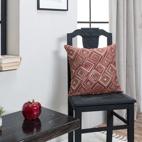 Μαξιλάρι Διακοσμητικό (Με Γέμιση) Santos 05 Terracotta Teoran 45X45 Acrylic,Cotton,Polyester