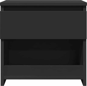 vidaXL Κομοδίνο Μαύρο 40 x 30 x 39 εκ. από Επεξ. Ξύλο