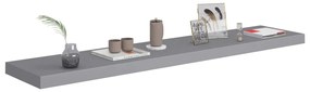 vidaXL Ράφια Τοίχου 2 τεμ. Γκρι 120x23,5x3,8 εκ. MDF