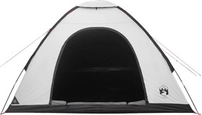 vidaXL Σκηνή Camping 4 ατόμων Λευκό Μαύρο