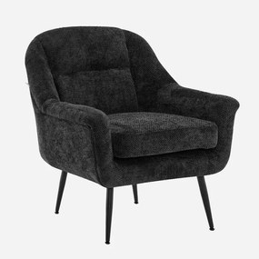 Πολυθρόνα FL801 Fyllianaμε Μεταλλικά Πόδια Μαύρο 76x77x89 εκ. 76x77x89 εκ.