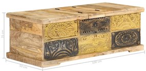 vidaXL Τραπεζάκι Σαλονιού 100 x 50 x 35 εκ. από Μασίφ Ξύλο Μάνγκο