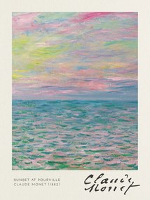 Εκτύπωση έργου τέχνης Sunset at Pourville - Claude Monet, (30 x 40 cm)