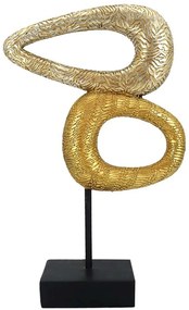 Διακοσμητικό Τοτέμ Drip 023523 16x6x25cm Gold-Black Πολυρεσίνη