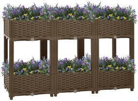 vidaXL Ζαρντινιέρα 120 x 40 x 71 εκ. από Πολυπροπυλένιο