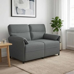 vidaXL Καναπές 100% πολυέστερ μεταλλικό πλαίσιο MDF, Κόντρα πλακέ
