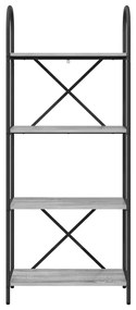 vidaXL Ράφι Βιβλίων Γκρι sonoma 60 x 30 x 146 εκ Επεξεργασμένο ξύλο