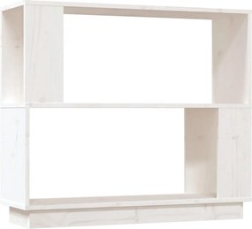 vidaXL Βιβλιοθήκη/Διαχωριστικό Χώρου Λευκό 80x25x70 εκ. Μασίφ Πεύκο